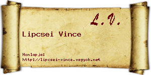 Lipcsei Vince névjegykártya